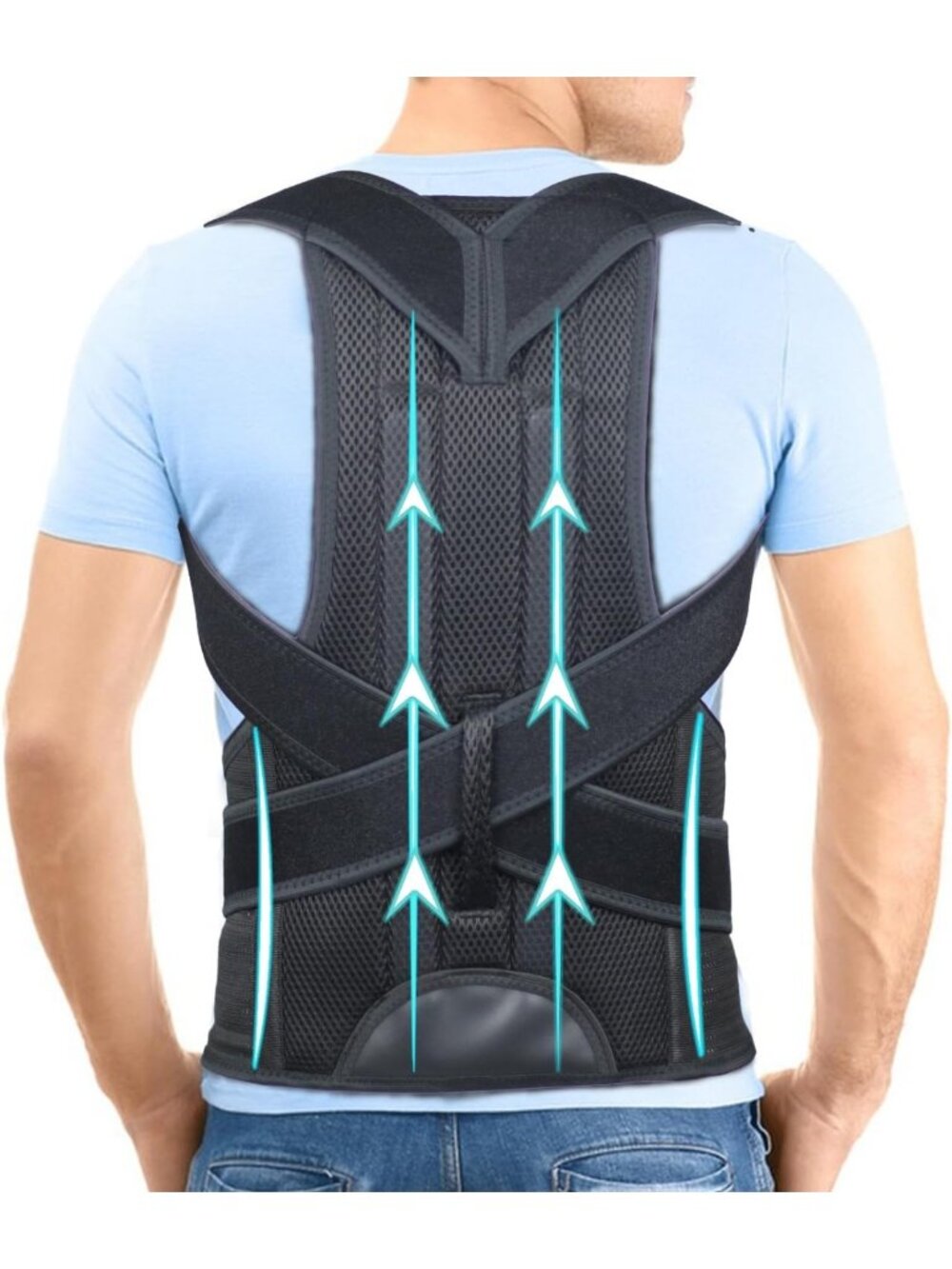 Adjustable Posture Corrector Back Brace for Men & Women - Lumbar Support